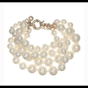 J. CREW Multi Strand Pearl Bracelet